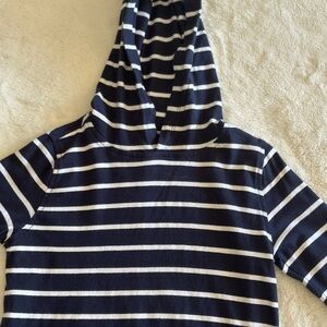 Crewcuts Blue and White Striped Hoodie